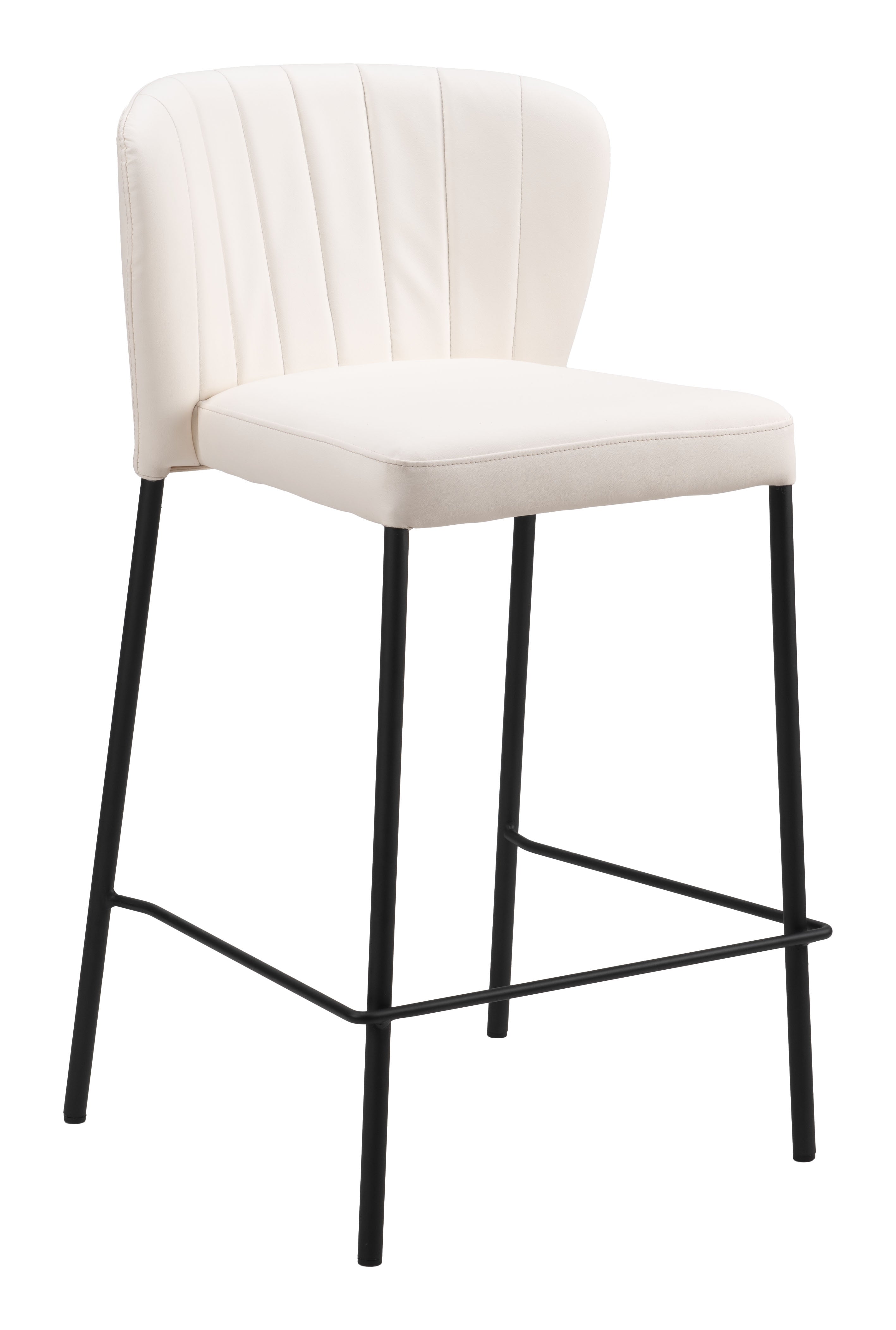 Zuo Modern Linz Counter Stool in Cream/Gray