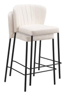 Zuo Modern Linz Counter Stool in Cream/Gray