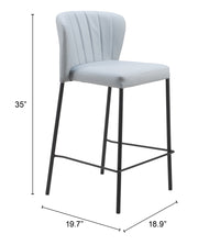 Zuo Modern Linz Counter Stool in Cream/Gray