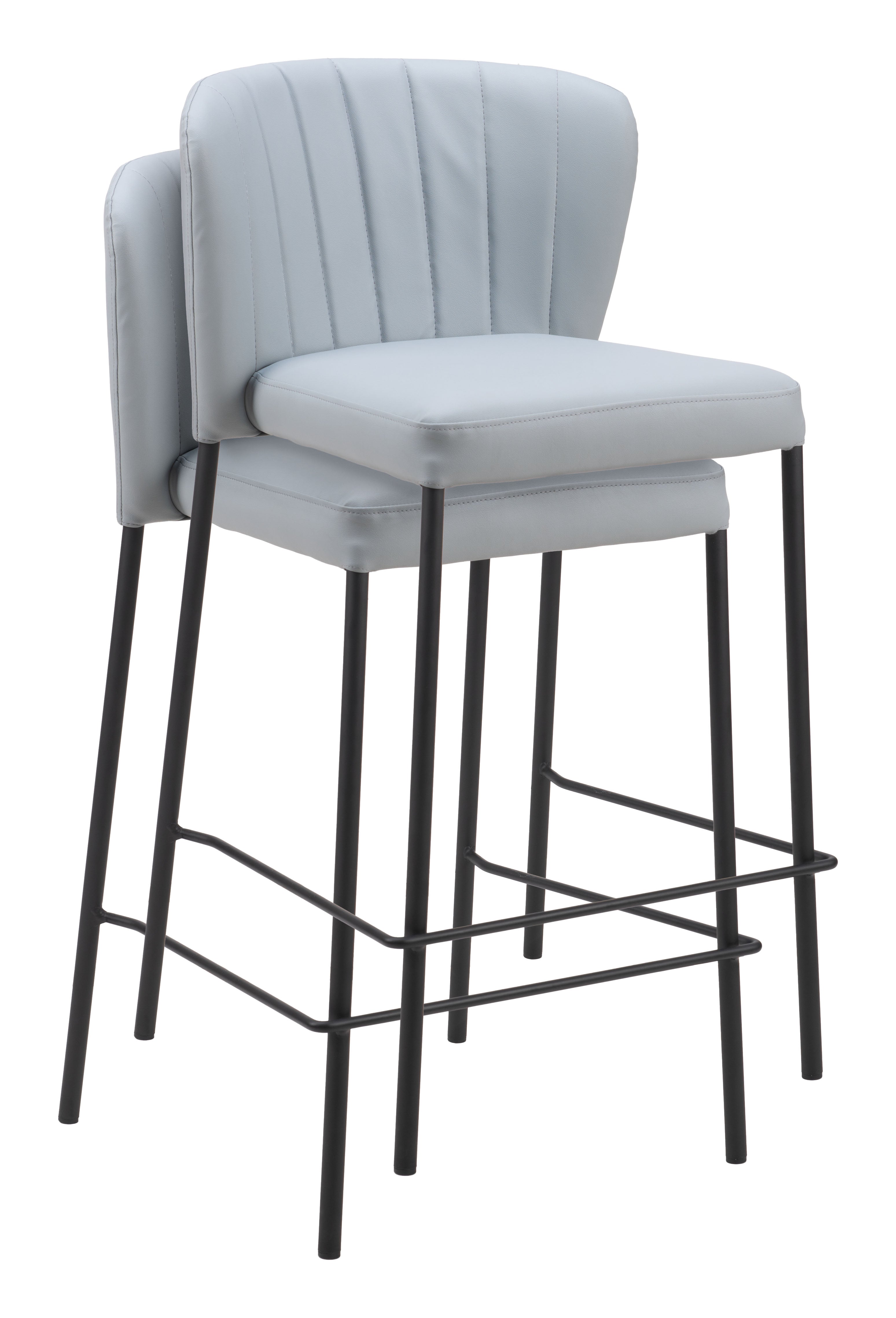 Zuo Modern Linz Counter Stool in Cream/Gray