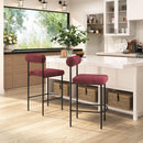 Zuo Modern Livorno Counter Stool in Ivory/Red & Bronze