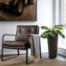 Sunpan Sterling Lounge Chair Missouri Mahogany Leather / Missouri Stone Leather