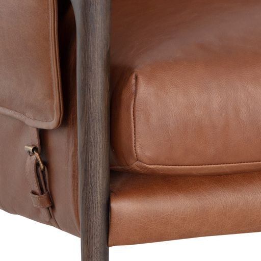 Sunpan Mauti Lounge Chair Brown - Shalimar Tobacco Leather