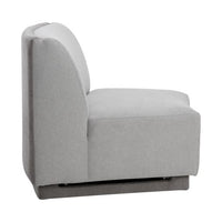 Sunpan Jaclyn Modular Armless Chair in Danny Dusty Blue / Egypt Light Grey-Danny Medium Grey