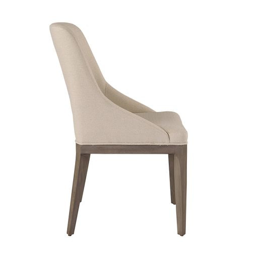 Sunpan Estrada Dining Chair in Light Grey Oak - Mainz Cream / Naya Check Light Grey