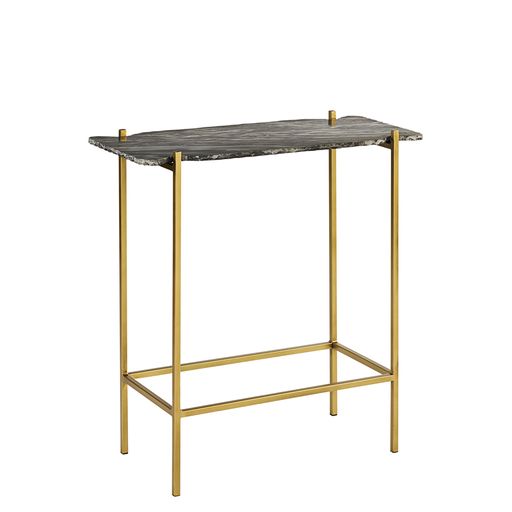 Sunpan Revell Console Table Base Black / Antique Gold