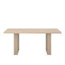 Sunpan Thanus Dining Table 72 '' Brown Oak / Light Oak