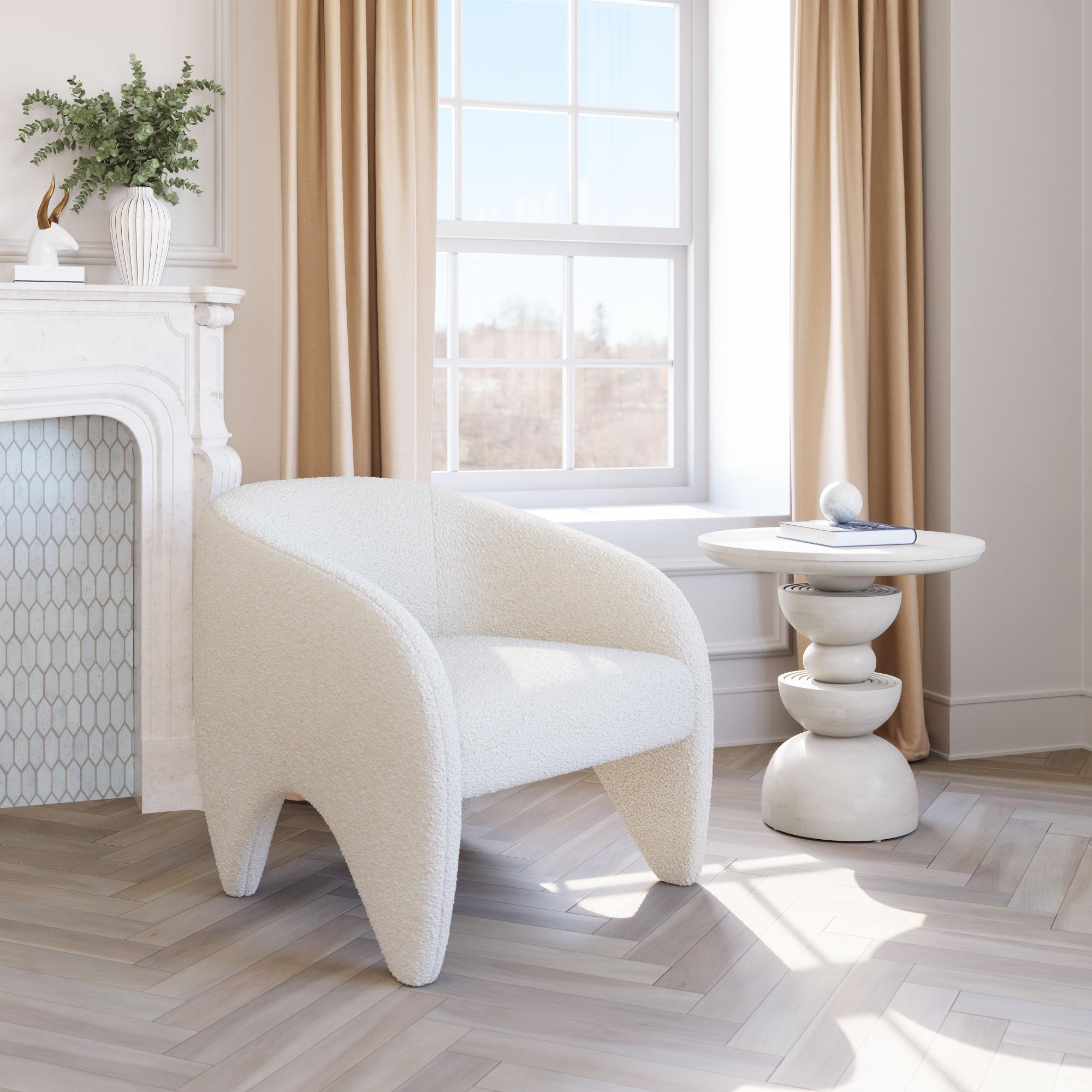 Zuo Modern Lopta Accent Chair in White