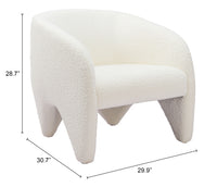Zuo Modern Lopta Accent Chair in White