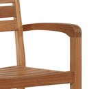 Curated Maison Lovel Teak Outdoor Dining Stacking Armchair (Set of 4)