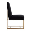 Sunpan Joyce Dining Chair in Casablanca Stratus / Cube Black