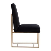 Sunpan Joyce Dining Chair in Casablanca Stratus / Cube Black
