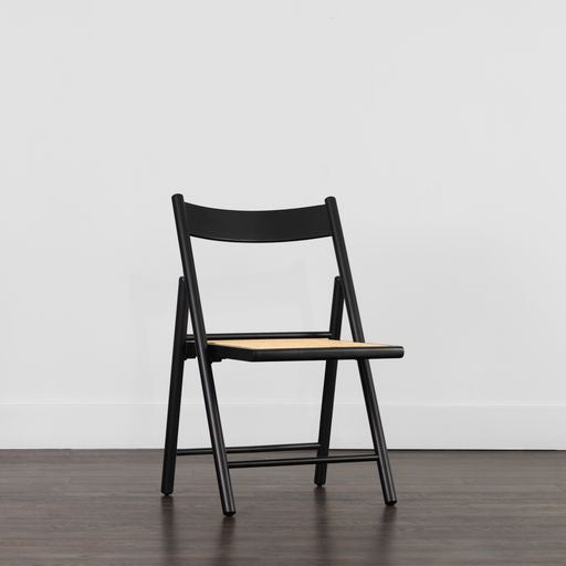 Sunpan Livvy Folding Dining Chair - Black - Set of Two