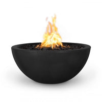 The Outdoor Plus Luna 30" Concrete Fire Pit - Match Lit