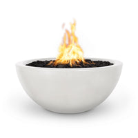 The Outdoor Plus Luna 38" Concrete Fire Pit - Match Lit