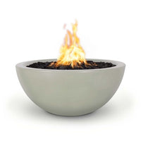 The Outdoor Plus Luna 30" Concrete Fire Pit - Match Lit