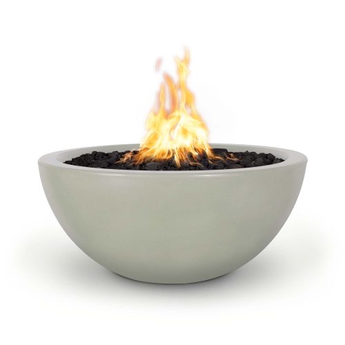 The Outdoor Plus Luna 38" Concrete Fire Pit - Match Lit