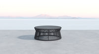 Sunset West Milano Coffee Table with 40" Round Honed Absolute Granite Insert Top