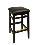 BFM Seating Trevor Backless Barstool In Mahogany/Walnut/Natural/Ebony Frame