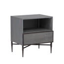 Sunpan Markwood Nighstand Antique Bronze-Glacier Grey / Brass-Dark Brown