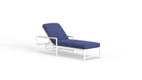 Sunset West Sabbia Chaise with Echo Ash Cushion