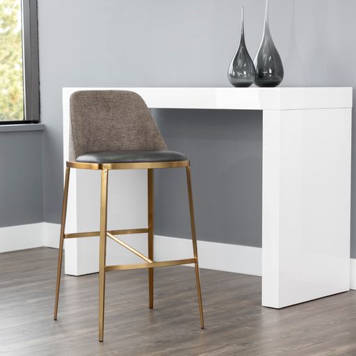 Sunpan Dover Barstool in Bravo Portabella-Sparrow Grey / Napa Stone-Polo Club Stone