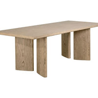 Sunpan Giulietta Dining Table Rectangular 90.5'' in Dark Brown / Weathered Oak