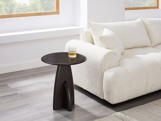 Greenington Zephyr Side Table in Wheat/Caviar