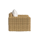 Sunset West Playa Oversized Swivel Club Chair in Soothe Pearl with Flange Welt