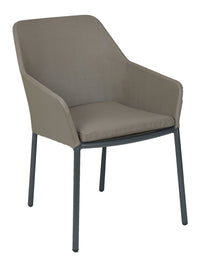 Florida Seating Aluminum Arm Chair With UV Resistant PE Weave Back And Seat - MADEIRA A-TAUPE