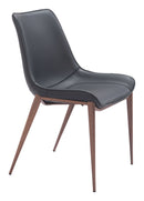 Zuo Modern Magnus Dining Chair in Black & Walnut/Gray & Walnut
