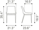 Zuo Modern Magnus Dining Chair in Black & Walnut/Gray & Walnut