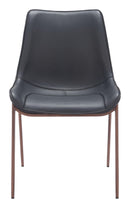 Zuo Modern Magnus Dining Chair in Black & Walnut/Gray & Walnut