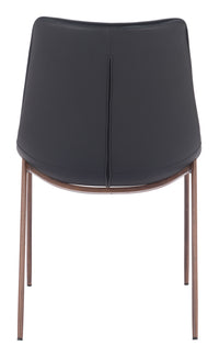 Zuo Modern Magnus Dining Chair in Black & Walnut/Gray & Walnut