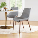Zuo Modern Magnus Dining Chair in Black & Walnut/Gray & Walnut