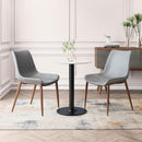 Zuo Modern Magnus Dining Chair in Black & Walnut/Gray & Walnut
