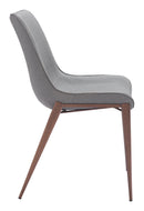Zuo Modern Magnus Dining Chair in Black & Walnut/Gray & Walnut