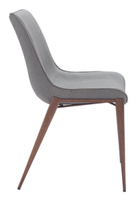 Zuo Modern Magnus Dining Chair in Black & Walnut/Gray & Walnut