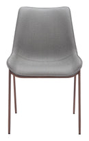 Zuo Modern Magnus Dining Chair in Black & Walnut/Gray & Walnut