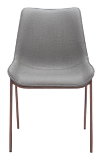 Zuo Modern Magnus Dining Chair in Black & Walnut/Gray & Walnut