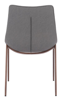 Zuo Modern Magnus Dining Chair in Black & Walnut/Gray & Walnut