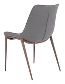 Zuo Modern Magnus Dining Chair in Black & Walnut/Gray & Walnut