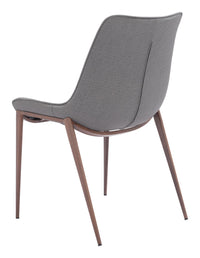 Zuo Modern Magnus Dining Chair in Black & Walnut/Gray & Walnut