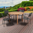 International Home Miami Amazonia Koningsdam 5 Piece Teak Round Patio Dining Set