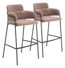 Zuo Modern Marcel Barstool in Cream/Brown