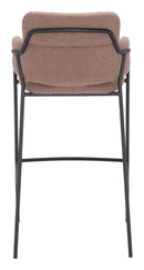 Zuo Modern Marcel Barstool in Cream/Brown