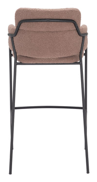 Zuo Modern Marcel Barstool in Cream/Brown