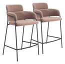 Zuo Modern Marcel Counter Stool in Cream/Brown
