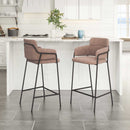 Zuo Modern Marcel Counter Stool in Cream/Brown