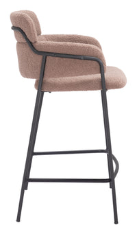 Zuo Modern Marcel Counter Stool in Cream/Brown